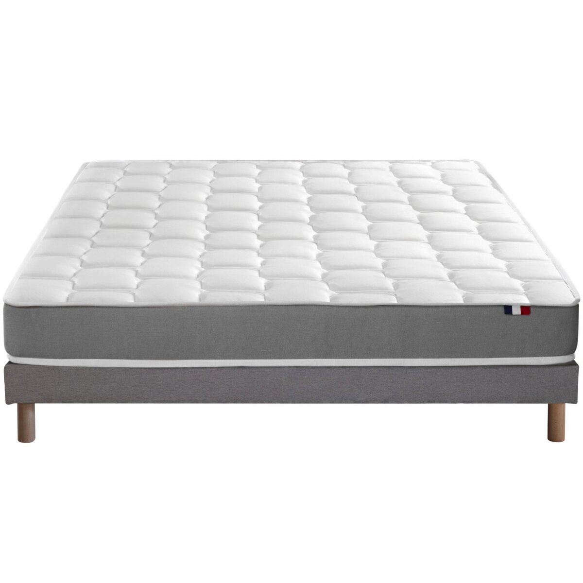 IDLITERIE Ensemble matelas mémoire de forme MAM AZUR avec sommier - confort français