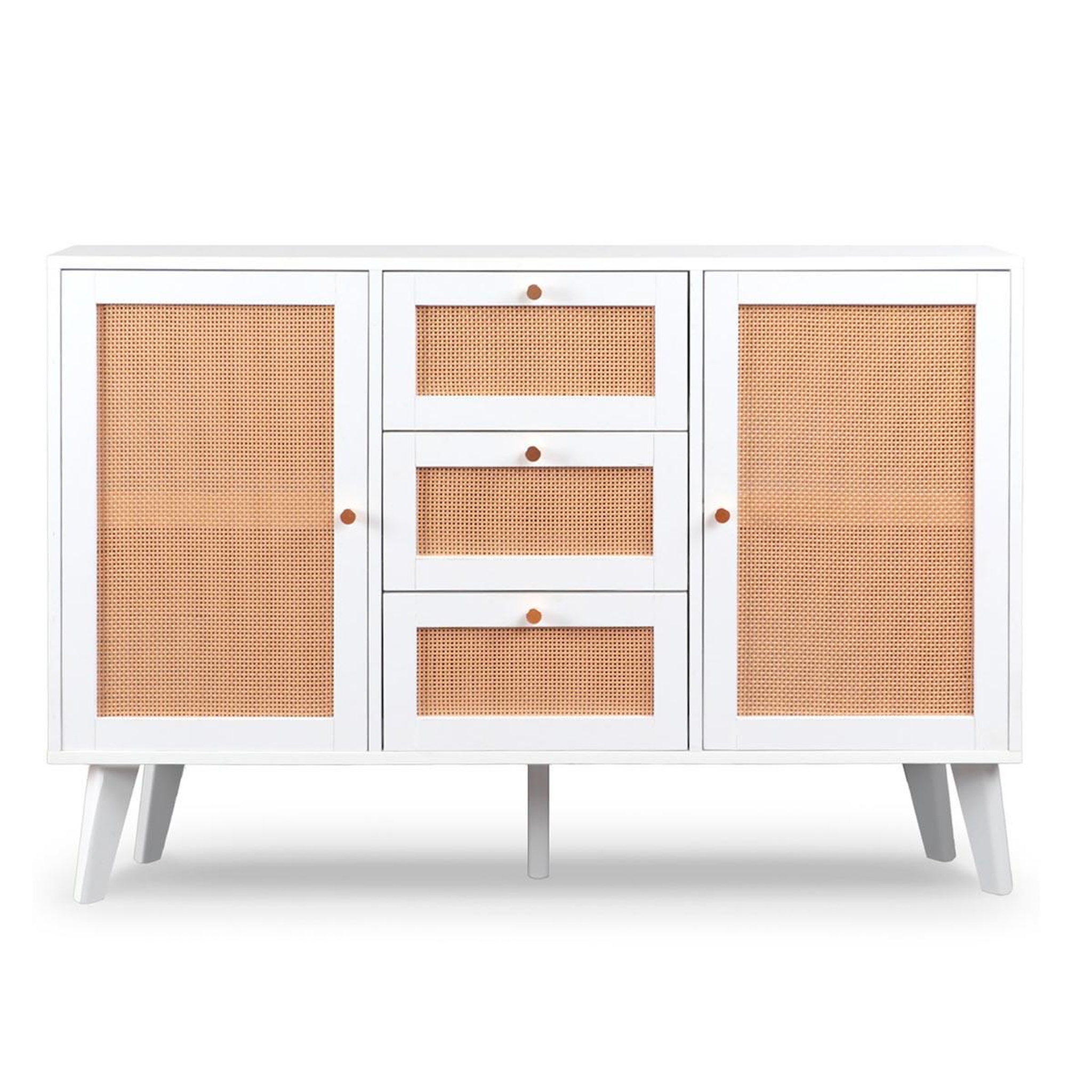 Paris Prix Buffet cannage en rotin  lesa  120cm blanc