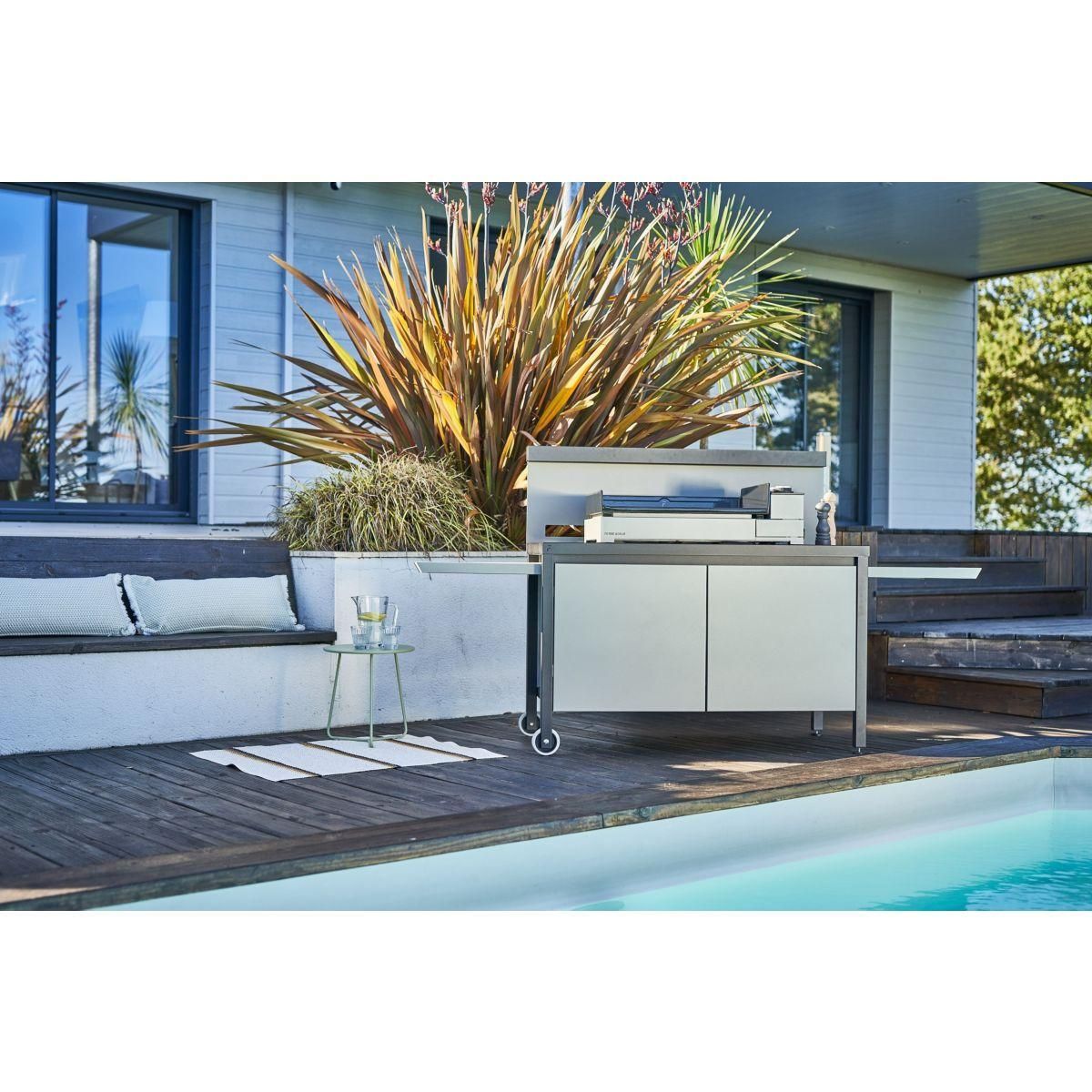 FORGE ADOUR Plancha électrique 3200w plaque fonte émaillée 58.5x40.5cm - PREMIUME60ANG