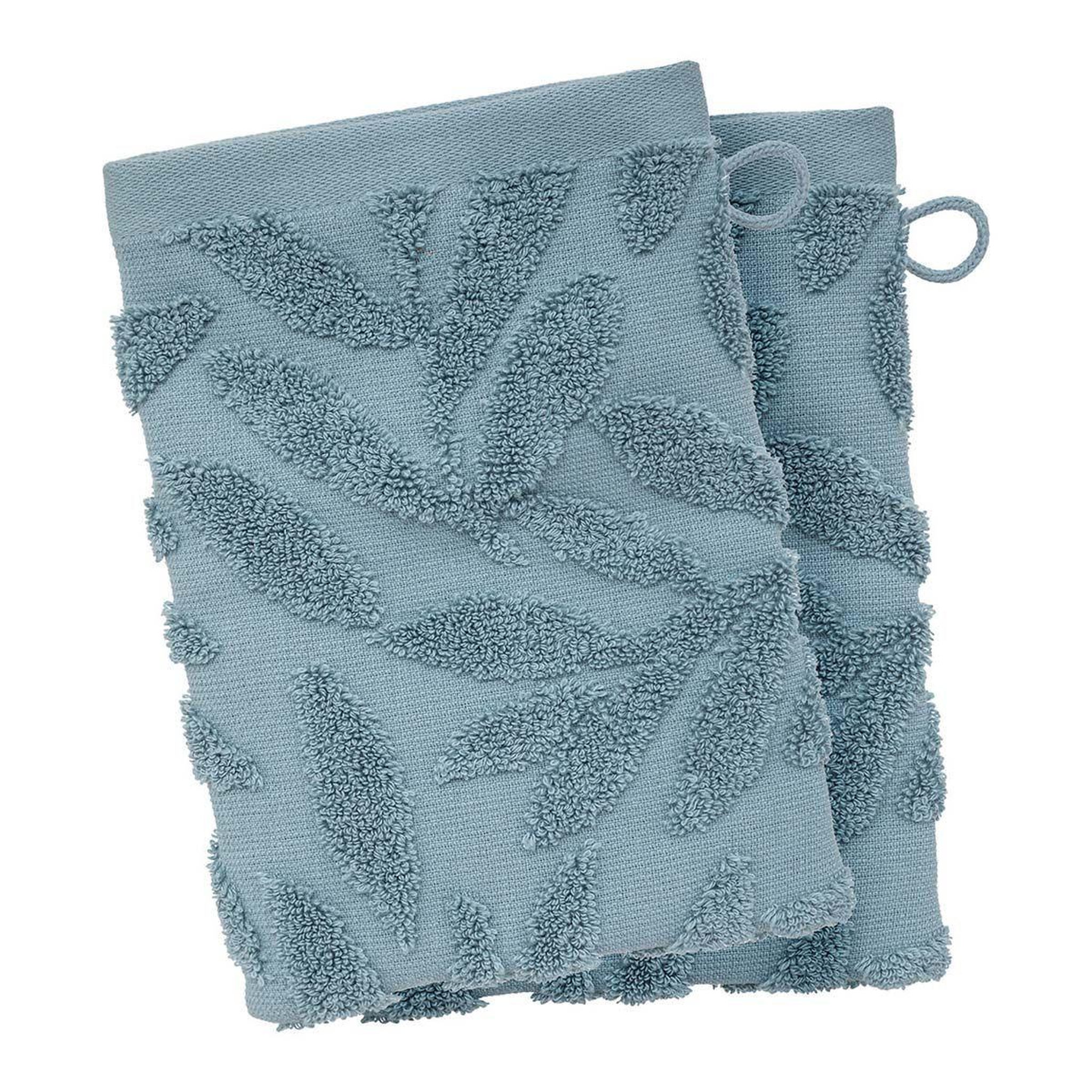 ATMOSPHERA Lot de 2 gants de toilette  tencel  15x21cm bleu