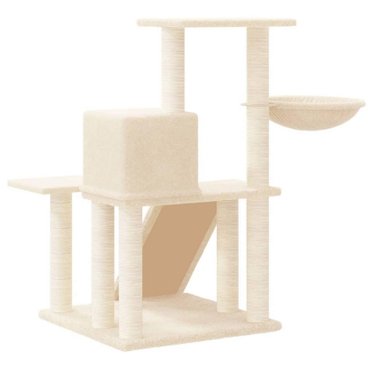 VIDAXL Arbre a chat avec griffoirs en sisal Creme 82 cm