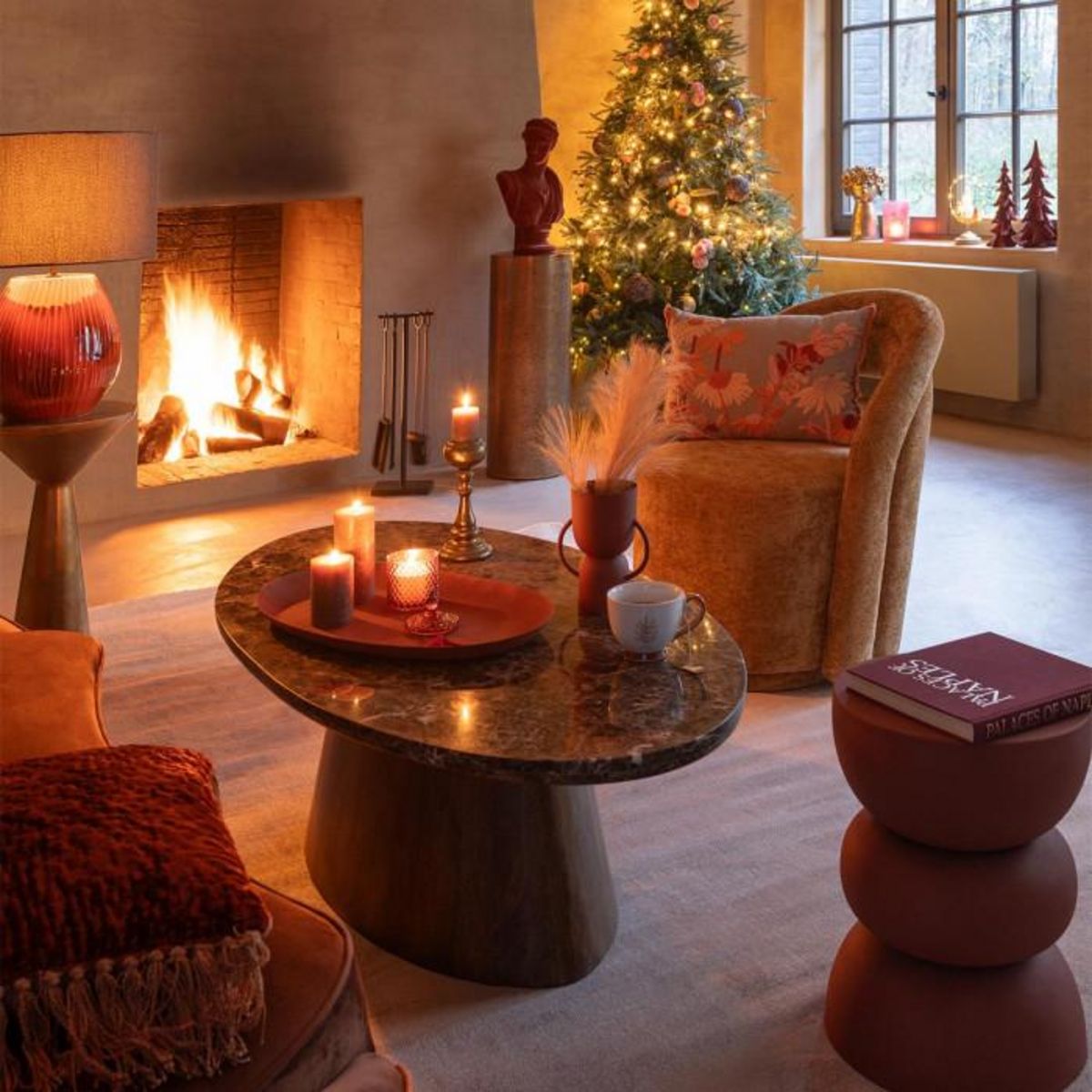 Paris Prix Lot de 2 Plateaux en Métal  Lise  54cm Rouille