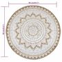 Voir la diapositive 6 : VIDAXL Tapis Jute tresse imprime 90 cm rond