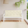Voir la diapositive 1 : VIDAXL Coussin de banc de jardin blanc creme tissu oxford