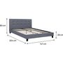 Voir la diapositive 3 : Habitat et Jardin Lit double en pvc  Julia  - 140 x 190 cm - Gris