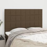 VIDAXL Tetes de lit 4 pcs Marron fonce 72x5x78/88 cm Tissu