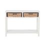 Voir la diapositive 3 : Paris Prix Console en Bois & 2 Paniers  Tonnin  110cm Blanc