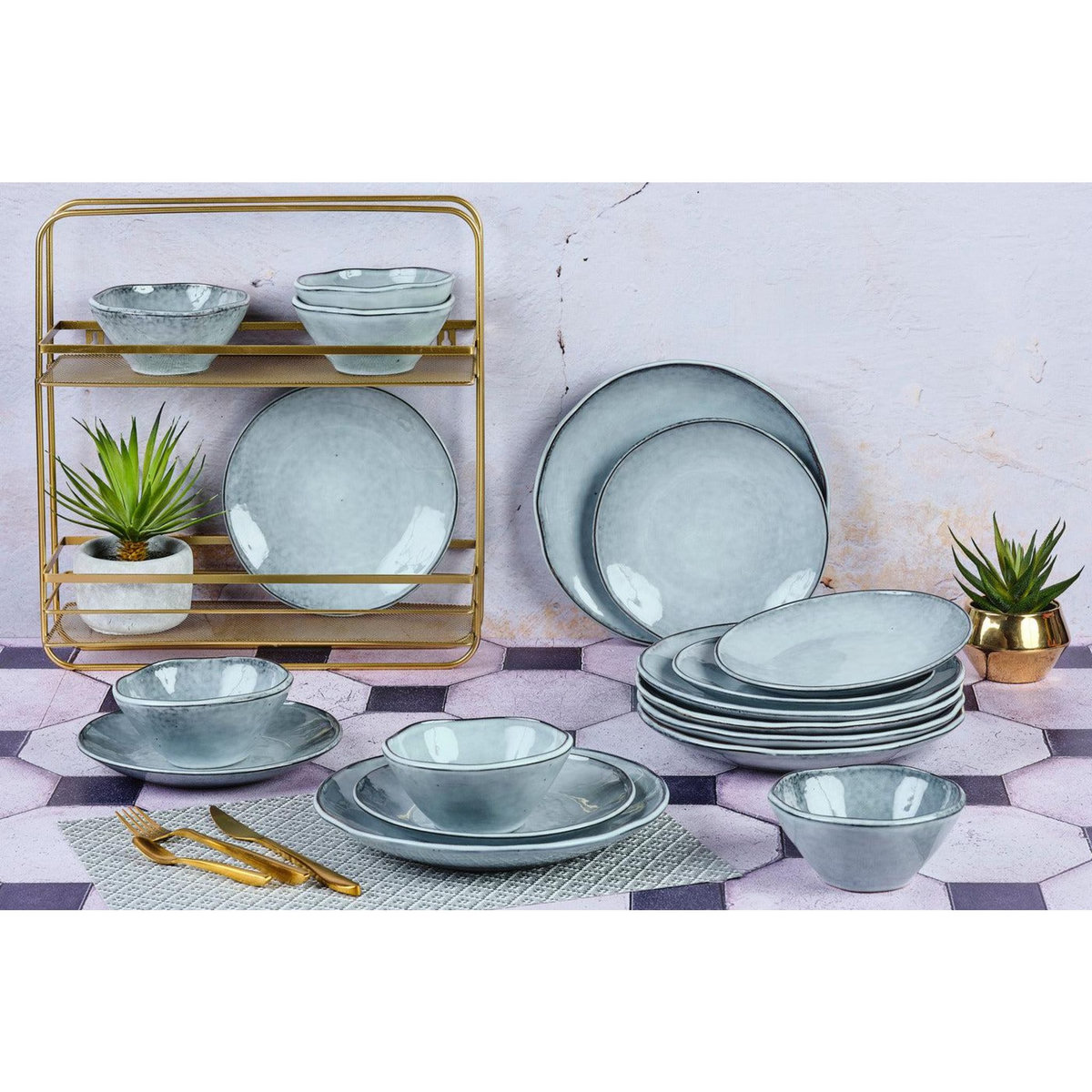 BJORN Service Les Essentiels CLOUD - 18 pièces - Gris orage