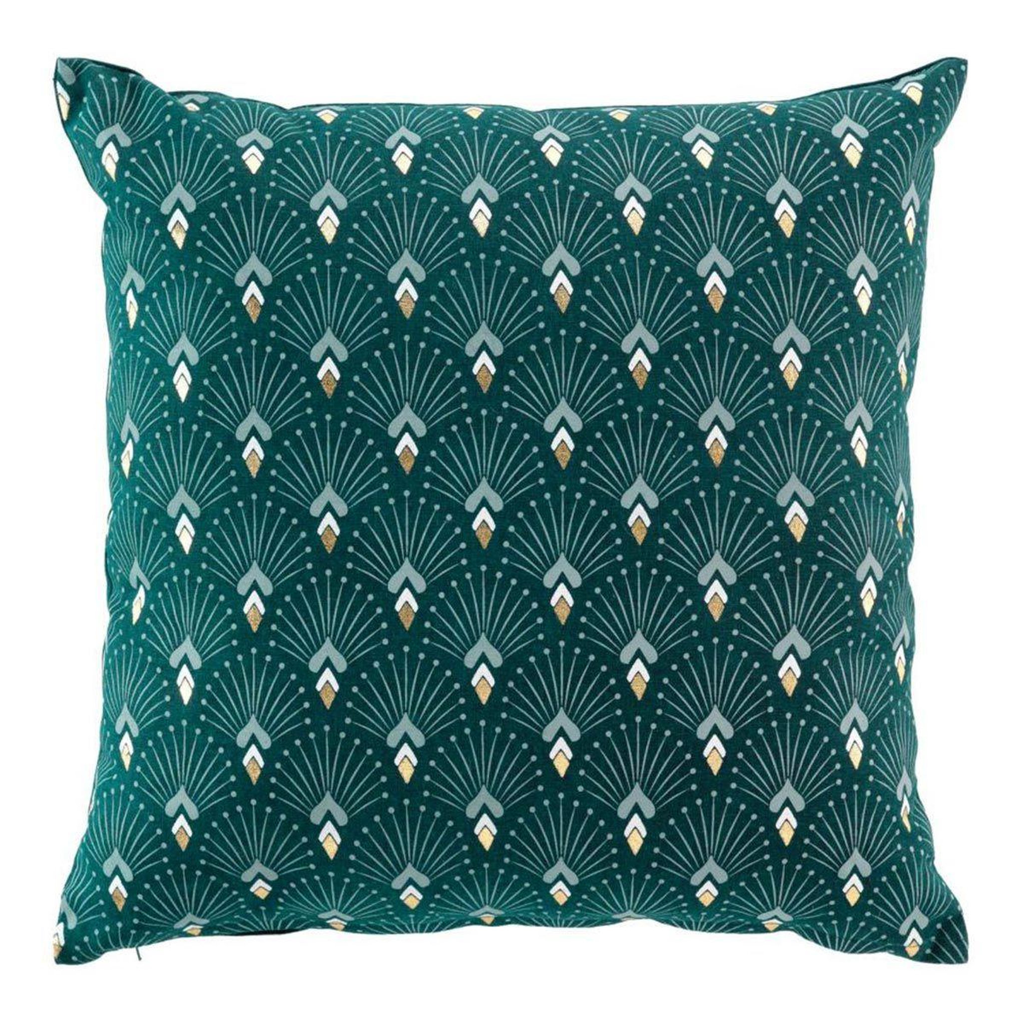 Douceur d'Intérieur Coussin déco imprimé  alden  45x45cm vert