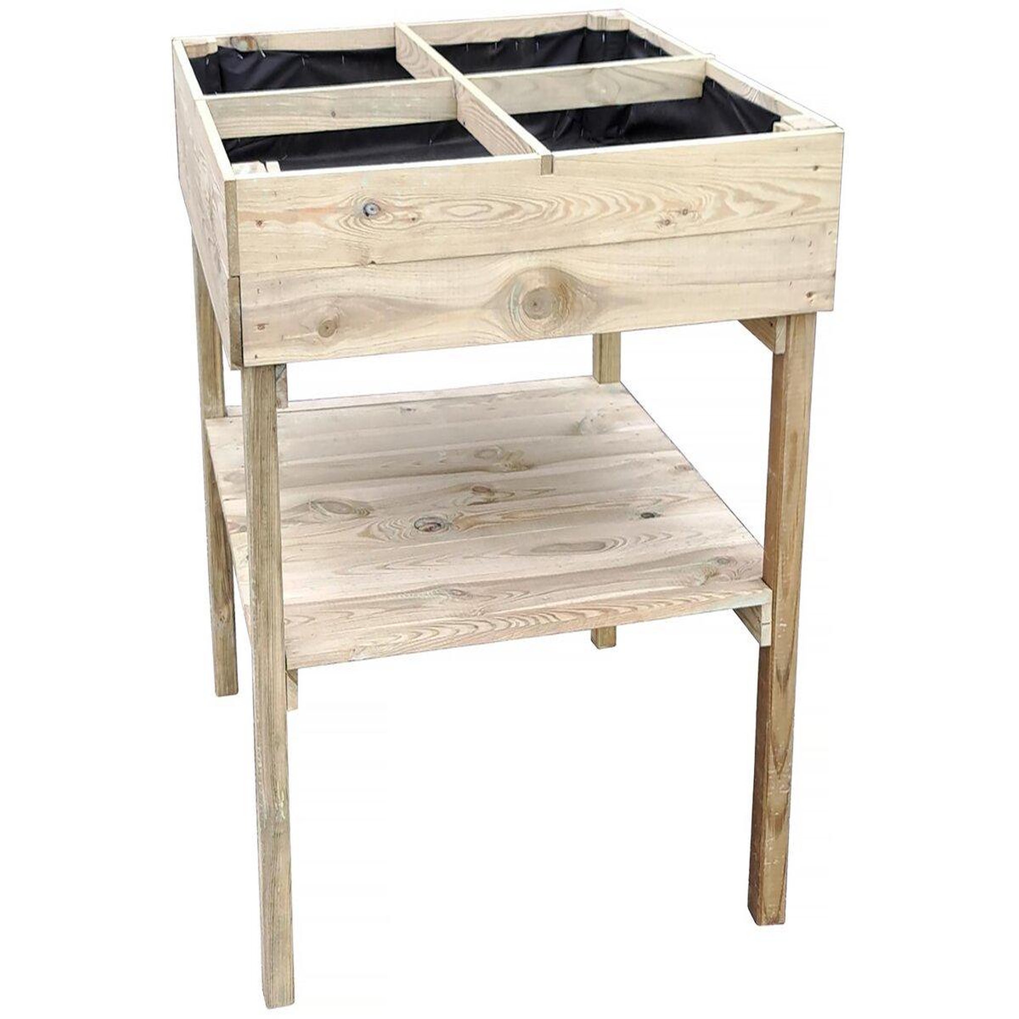 Voir la diapositive 1 : Habitat et Jardin Carré potager  Naturalia  surélevé en bois  - 80 x 80  x 100 cm