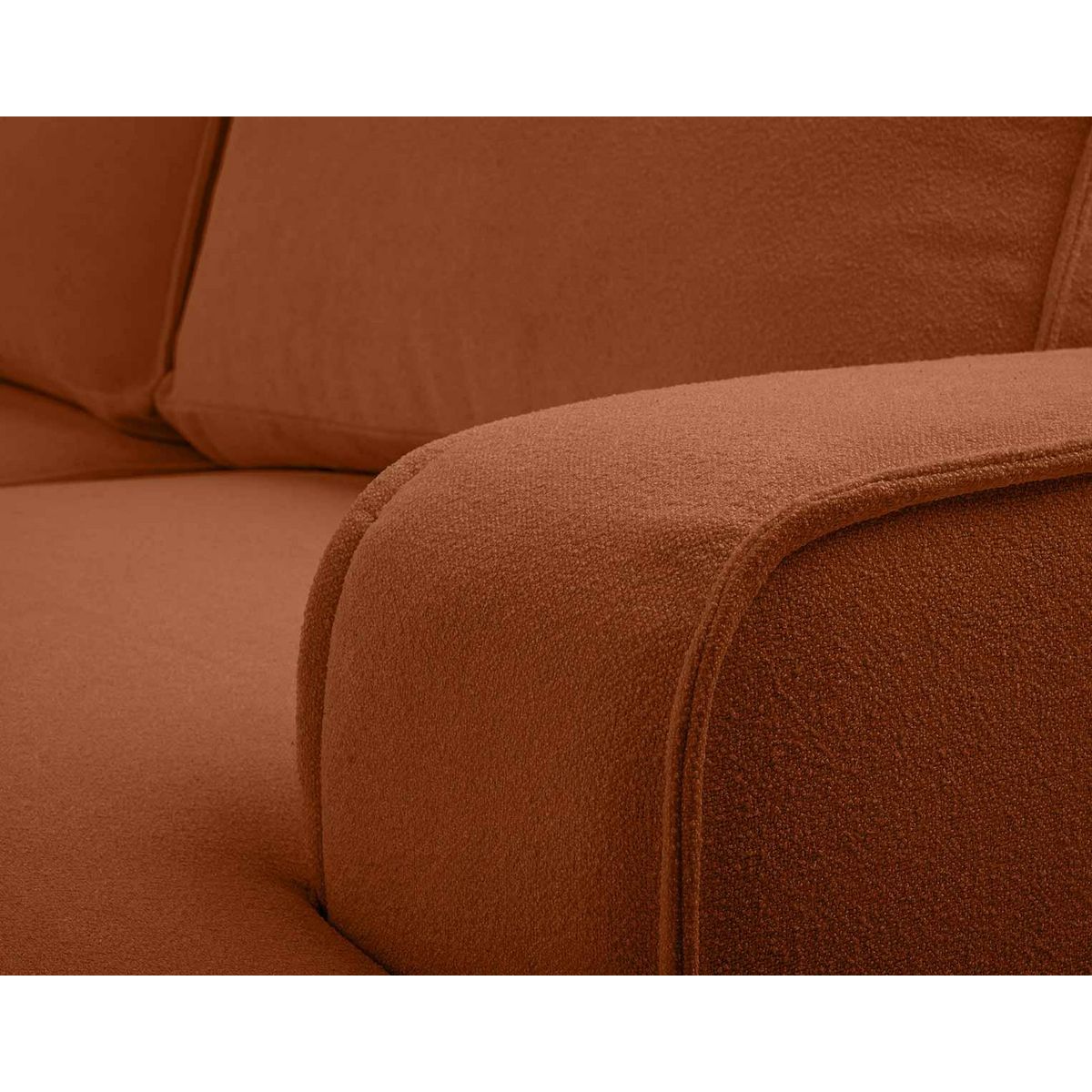 BEST MOBILIER Nessino - canapé d'angle droit 4 places - convertible avec coffre - en tissu texturé