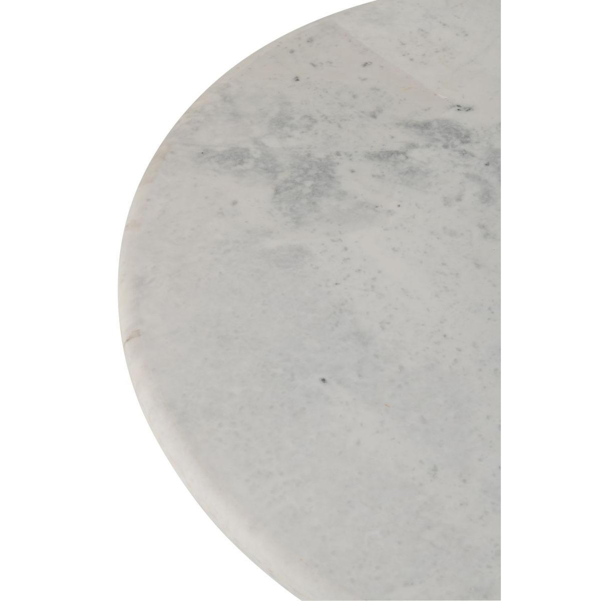 Voir la diapositive 3 : J-LINE Table à manger en marbre  noor  102cm blanc cassé