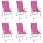 Voir la diapositive 4 : VIDAXL Coussins de chaise a dossier haut lot de 6 rose tissu