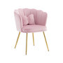 Voir la diapositive 1 : MERAX Fauteuil Fixe Avec Coussin Papillon Et Pieds En Métal Rose