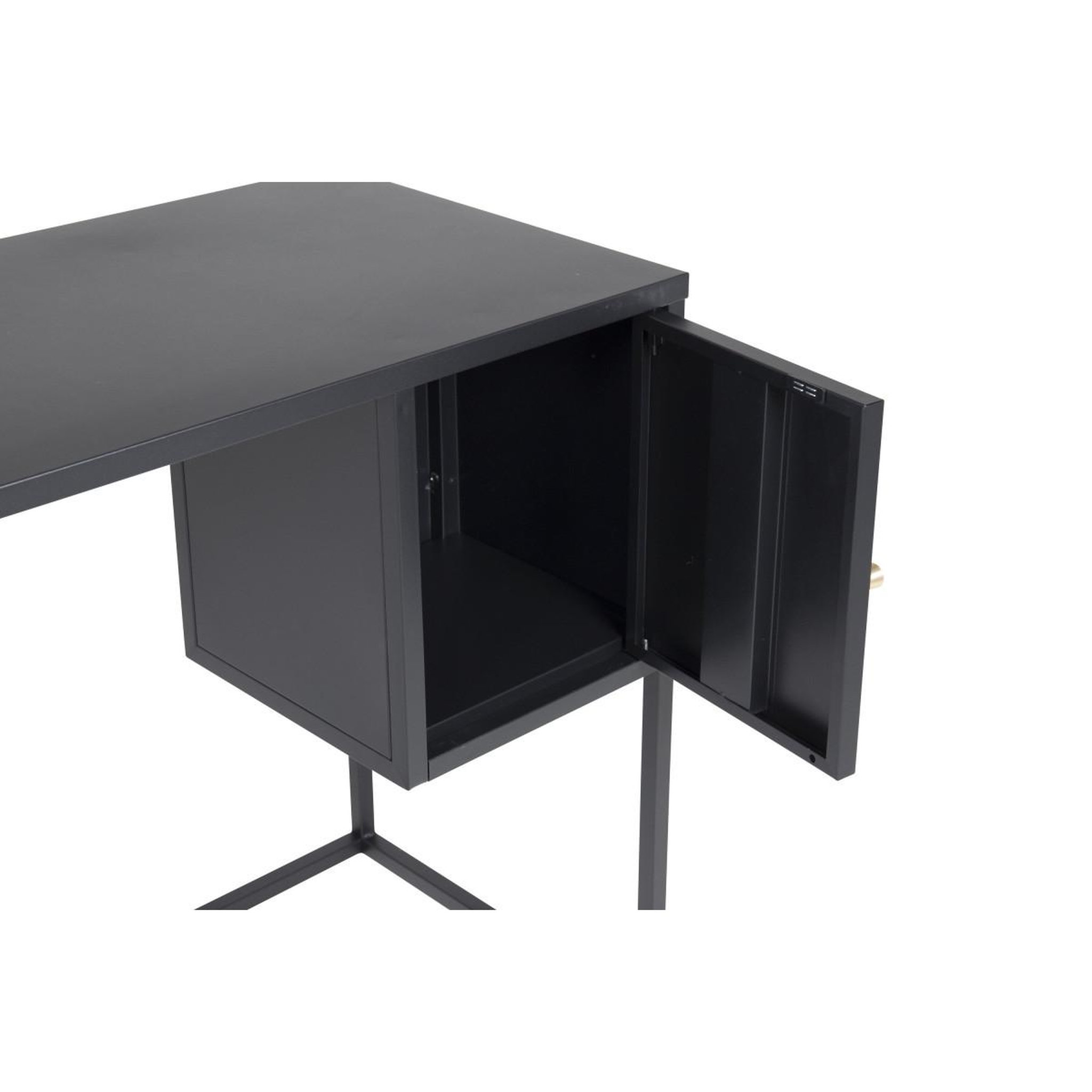 Voir la diapositive 3 : Paris Prix Bureau design avec porte  bakal  95cm noir