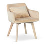 Voir la diapositive 1 : Paris Prix Fauteuil Scandinave Velours  Scanda  70cm Beige