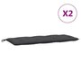 Voir la diapositive 4 : VIDAXL Coussins de banc de jardin lot de 2 anthracite melange tissu