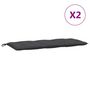Voir la diapositive 4 : VIDAXL Coussins de banc de jardin lot de 2 anthracite melange tissu