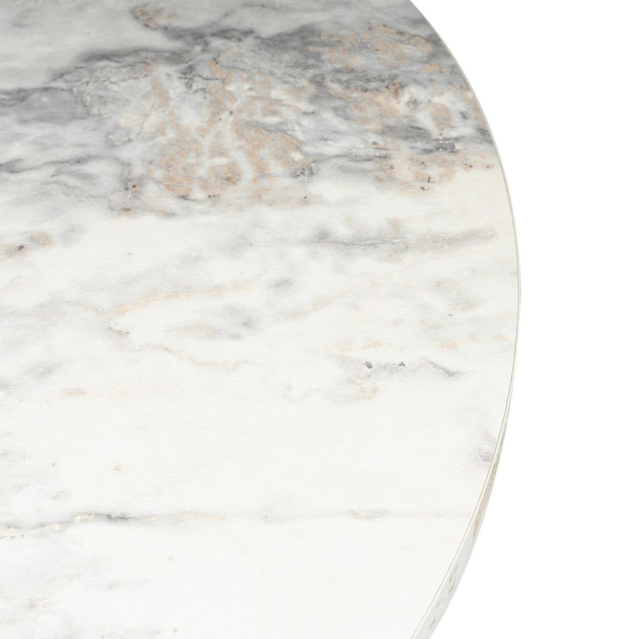 Voir la diapositive 5 : CONCEPT USINE Table basse ronde effet marbre freesia 80x80cm vinu