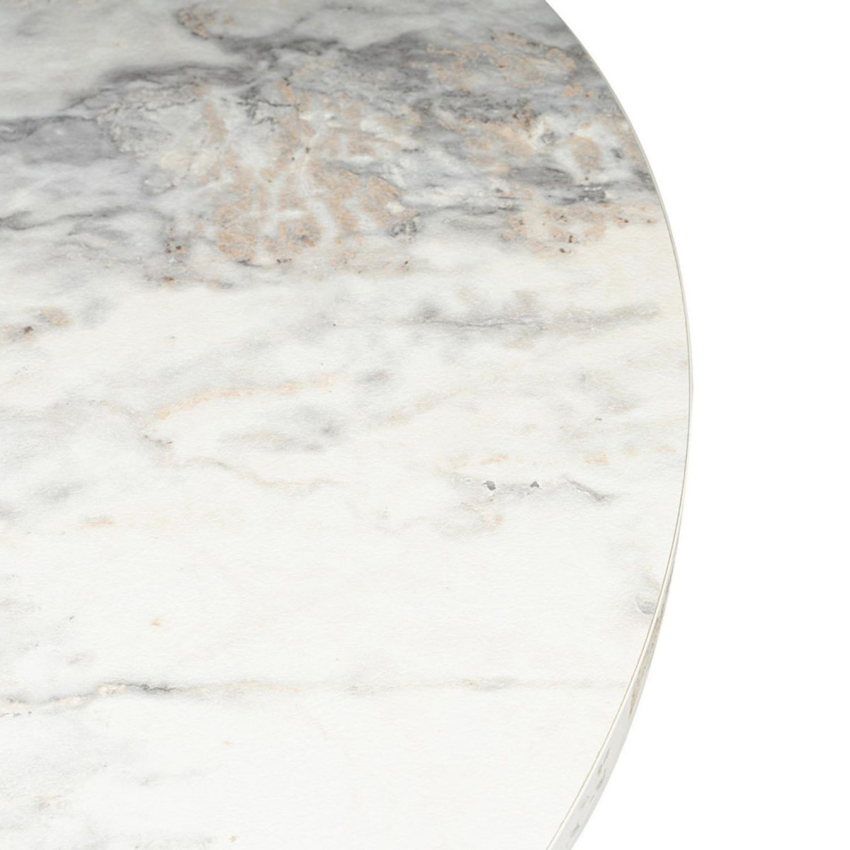 CONCEPT USINE Table basse ronde effet marbre freesia 80x80cm VINU