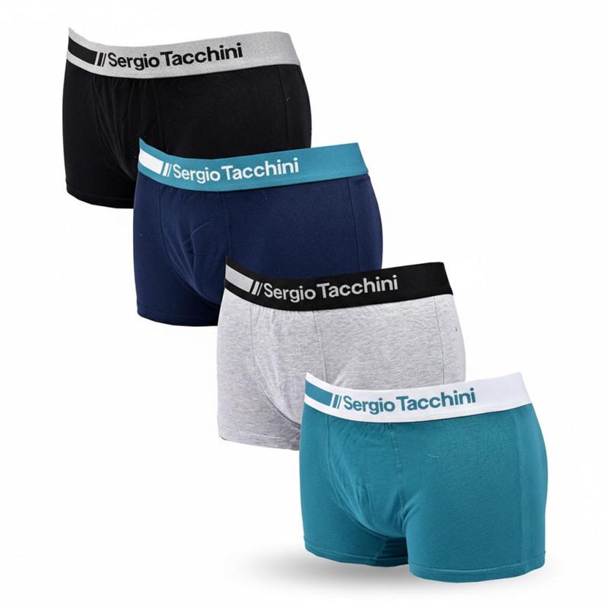 Voir la diapositive 1 : SERGIO TACCHINI Sergio Tacchini Pack de Boxers Homme Lot de 4