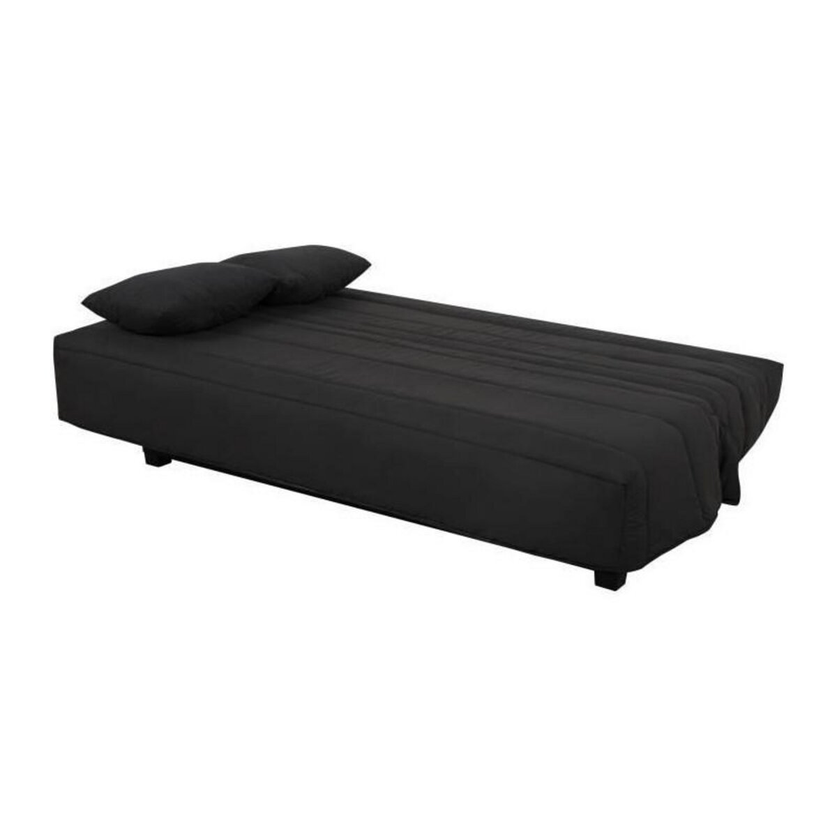DUNLOPILLO Banquette Clic clac 2 places REVEUR - Tissu noir - Matelas DUNLOPILLO - Couchage 188x128 cm