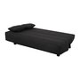 Voir la diapositive 4 : DUNLOPILLO Banquette Clic clac 2 places REVEUR - Tissu noir - Matelas DUNLOPILLO - Couchage 188x128 cm