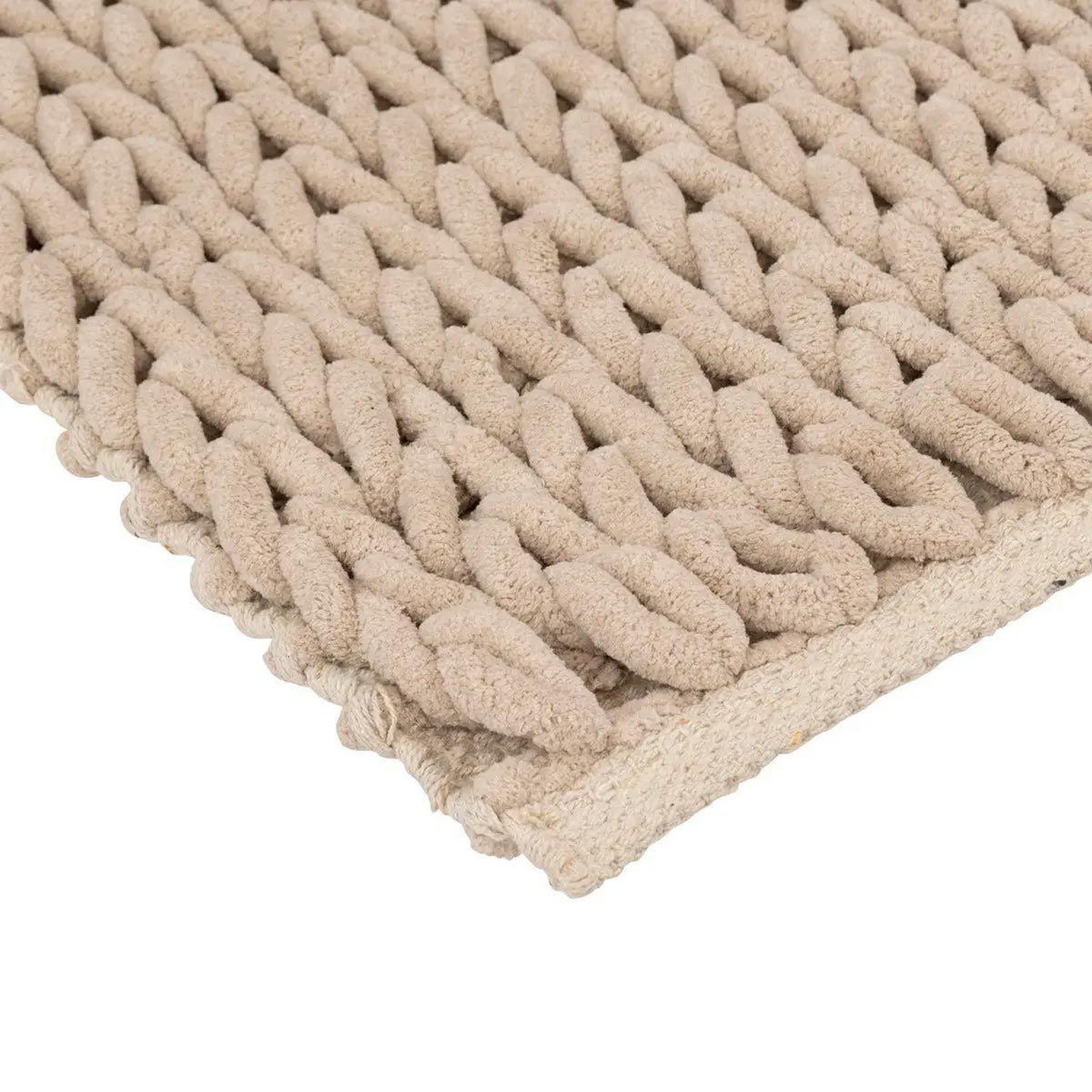 Voir la diapositive 2 : FIVE Tapis de salle de bain  tissé épais  50x120cm naturel