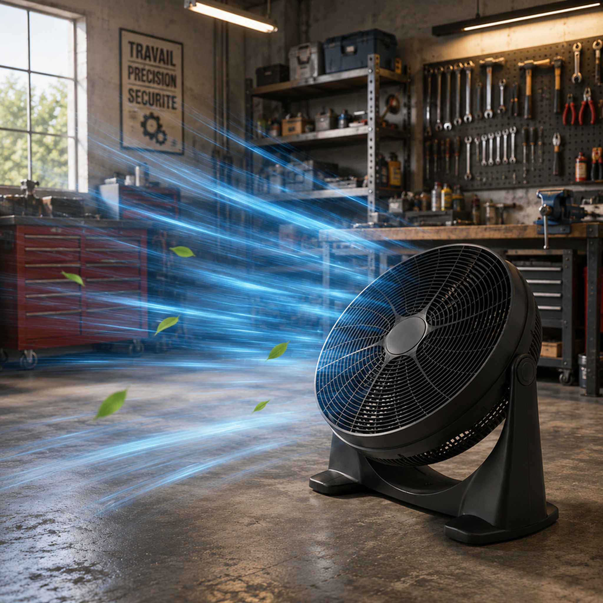 Voir la diapositive 3 : Ventilateur de sol et table rond inclinable 50 cm – 100w