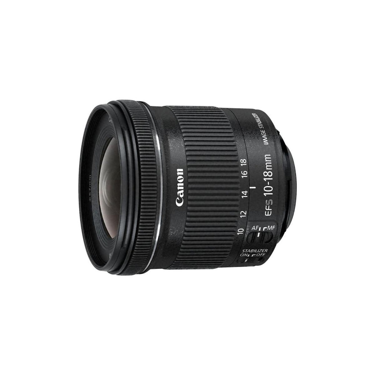 Canon Canon EF-S 10-18mm f/4.5-5.6 IS STM + EW-73C + Lens Cloth SLR Objectif ultra large Noir
