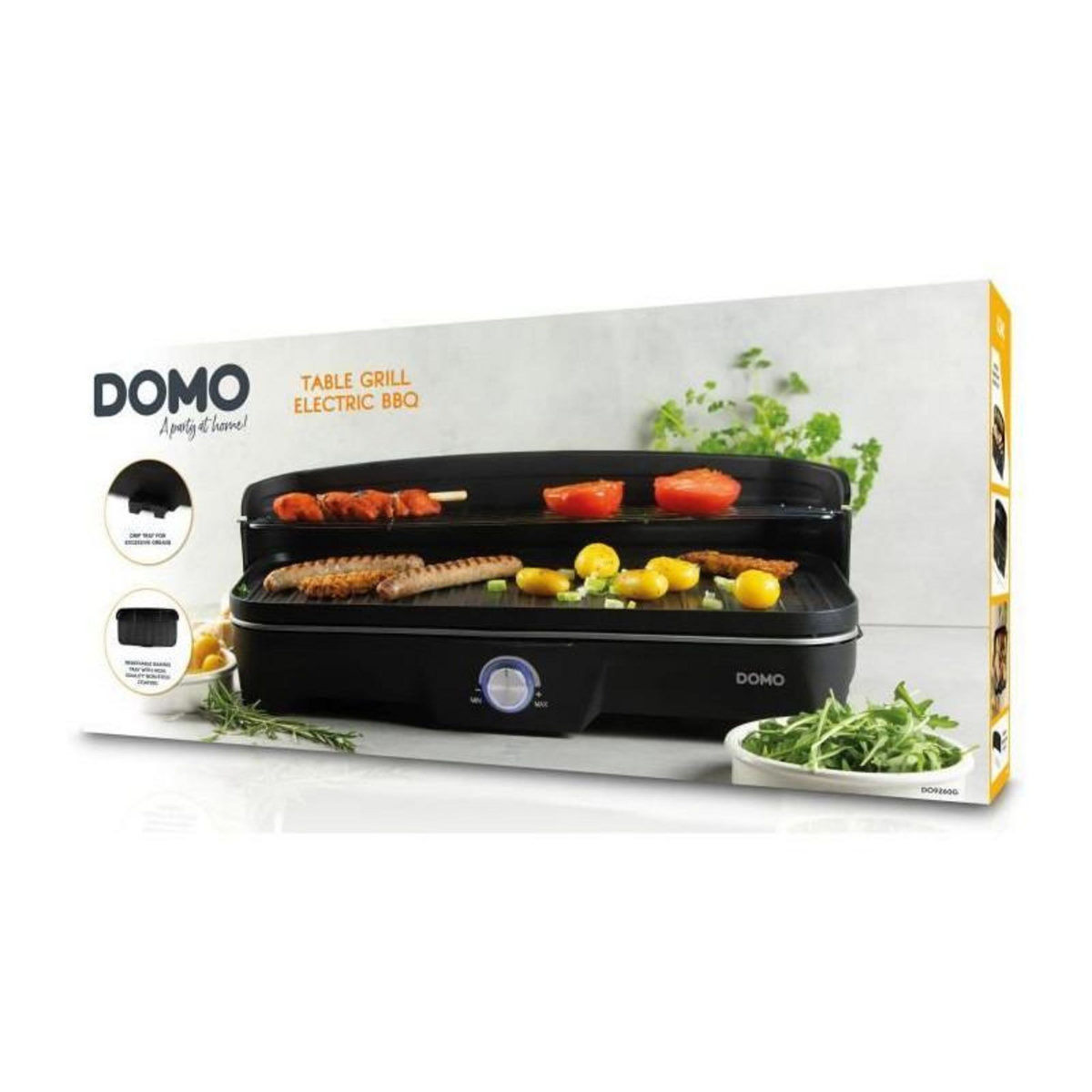 Domo Grill de table - BBQ Electrique - DOMO - DO9260G - 2200W