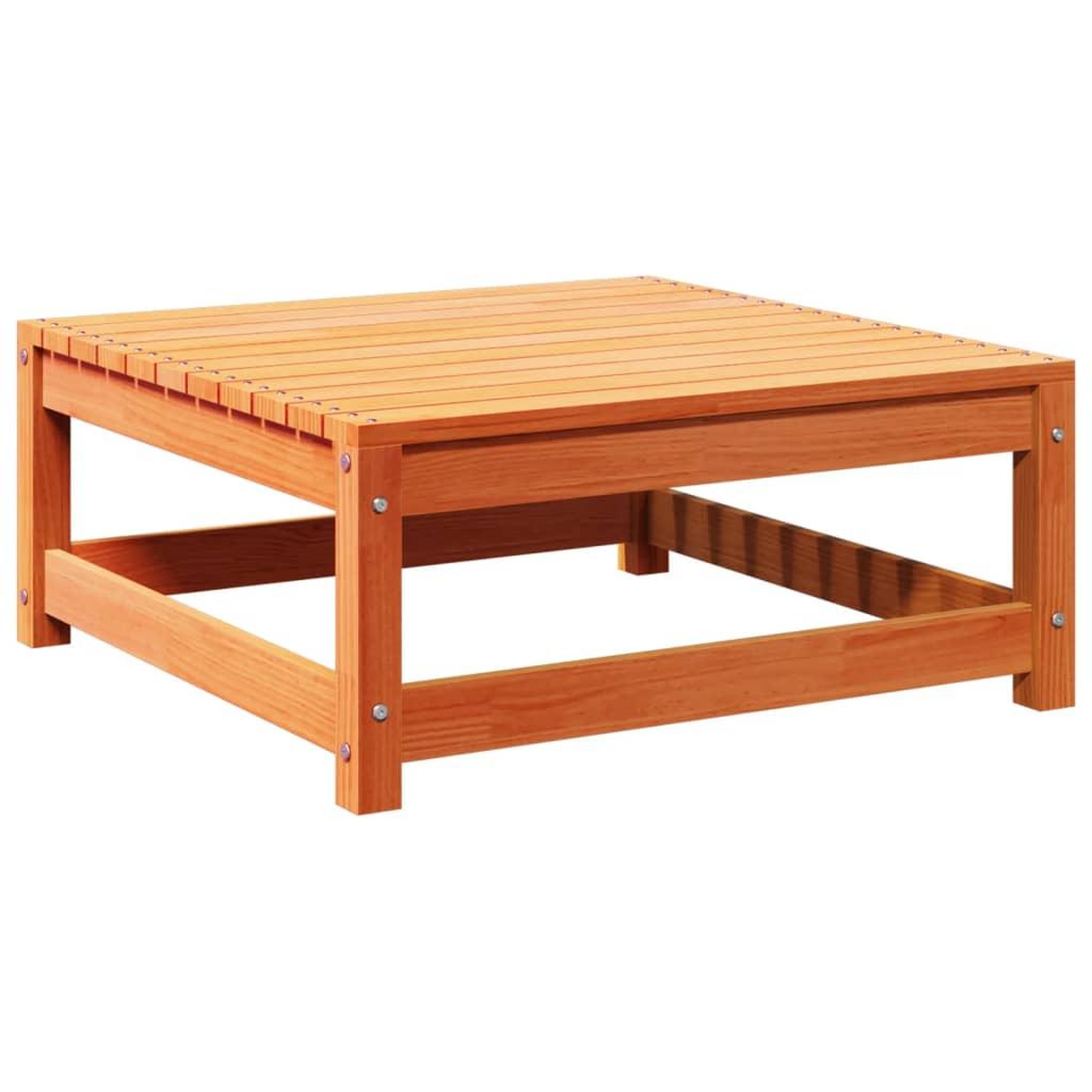 Voir la diapositive 2 : VIDAXL Repose-pied de jardin cire marron 70x70x30cm bois de pin massif