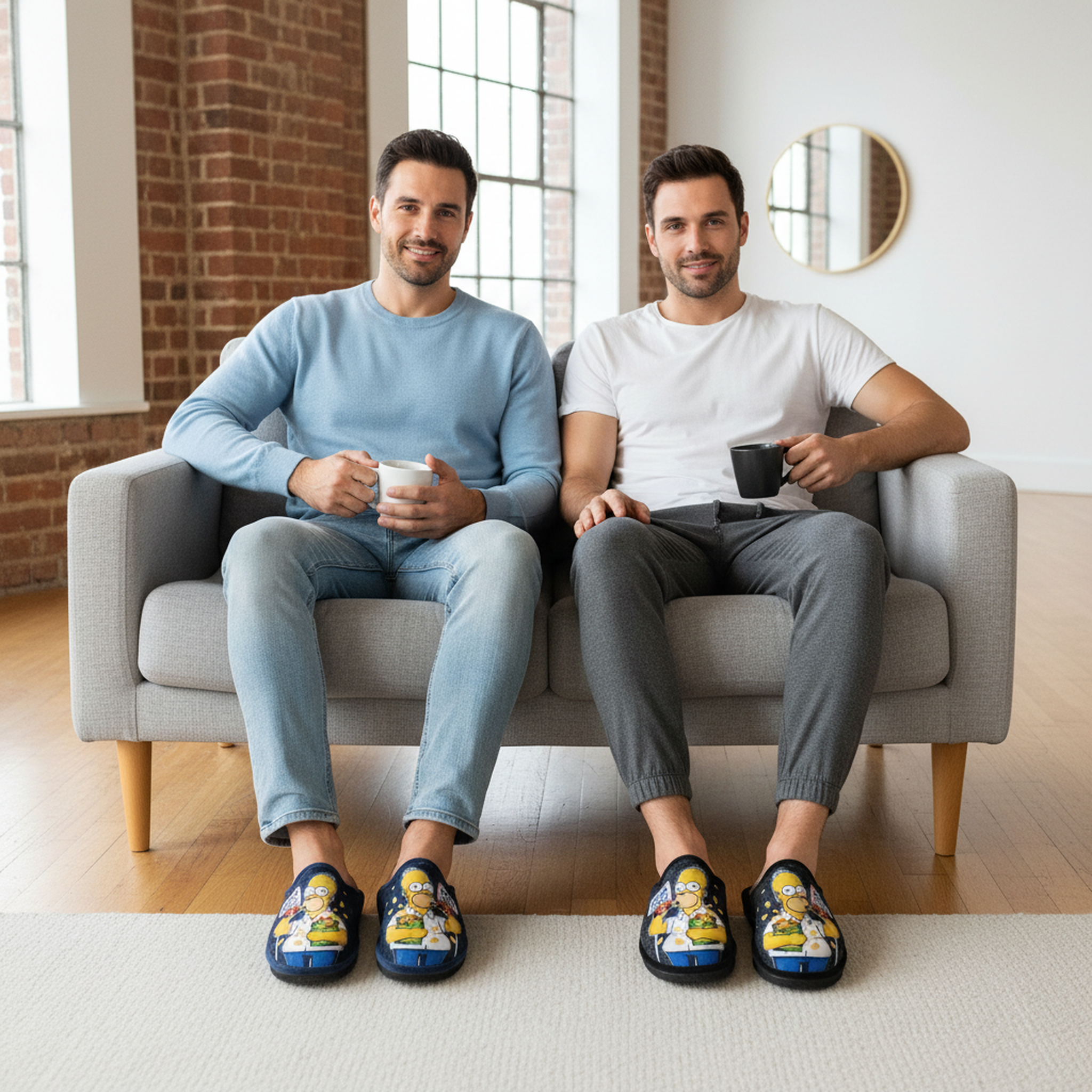 Voir la diapositive 4 : OZABI Ozabi pack de 2 paires pantoufles mules homme fantaisie motif dessin animé