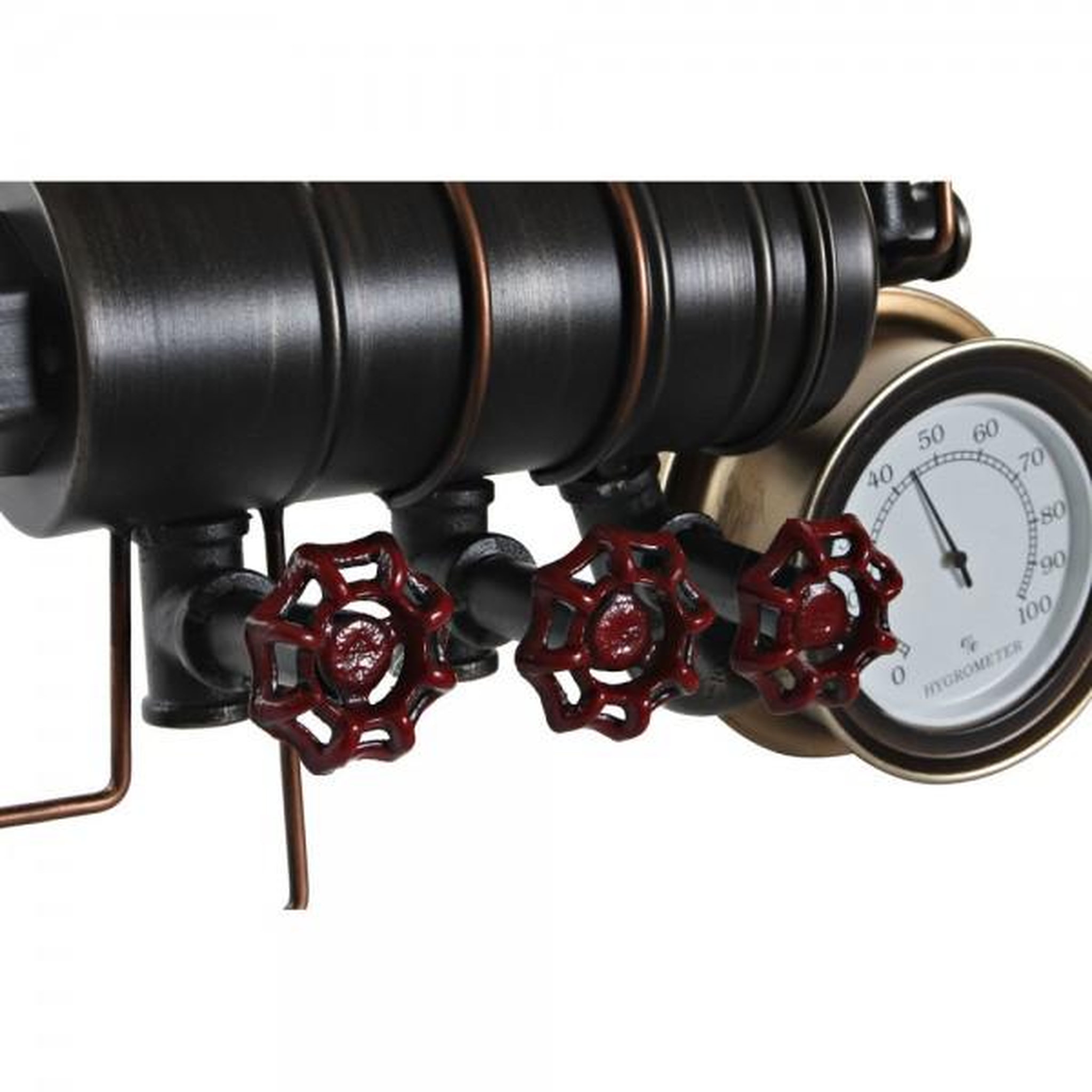 Voir la diapositive 3 : AAAAA Horloge Murale DKD Home Decor Noir Rouge Fer Doré (2 pcs) (46 x 13 x 58 cm)