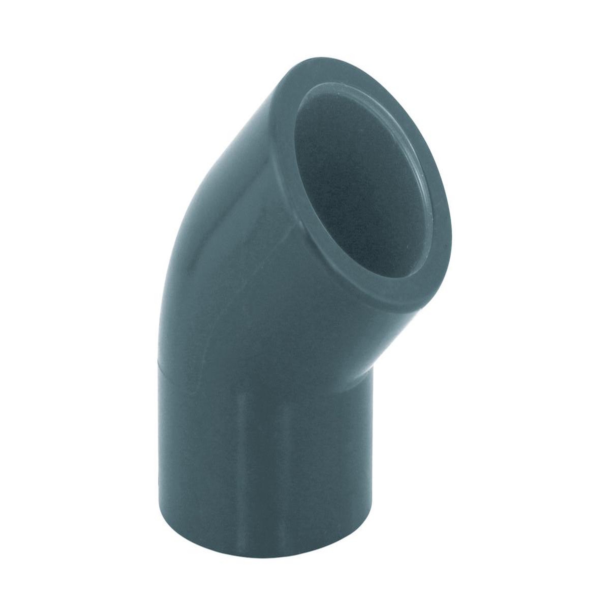 Voir la diapositive 2 : JARDIDECO Coude PVC pression 45° femelle Ø 63 mm - Fitt