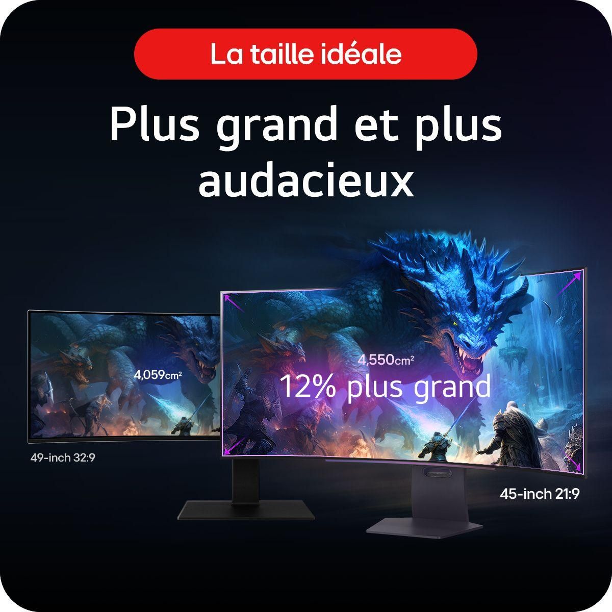 LG Ecran PC Gamer UltraGear 45GS95QE-B Incurve 45'' OLED