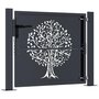 Voir la diapositive 4 : VIDAXL Portail de jardin anthracite 105x80 cm acier conception d'arbre