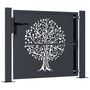Voir la diapositive 4 : VIDAXL Portail de jardin anthracite 105x80 cm acier conception d'arbre