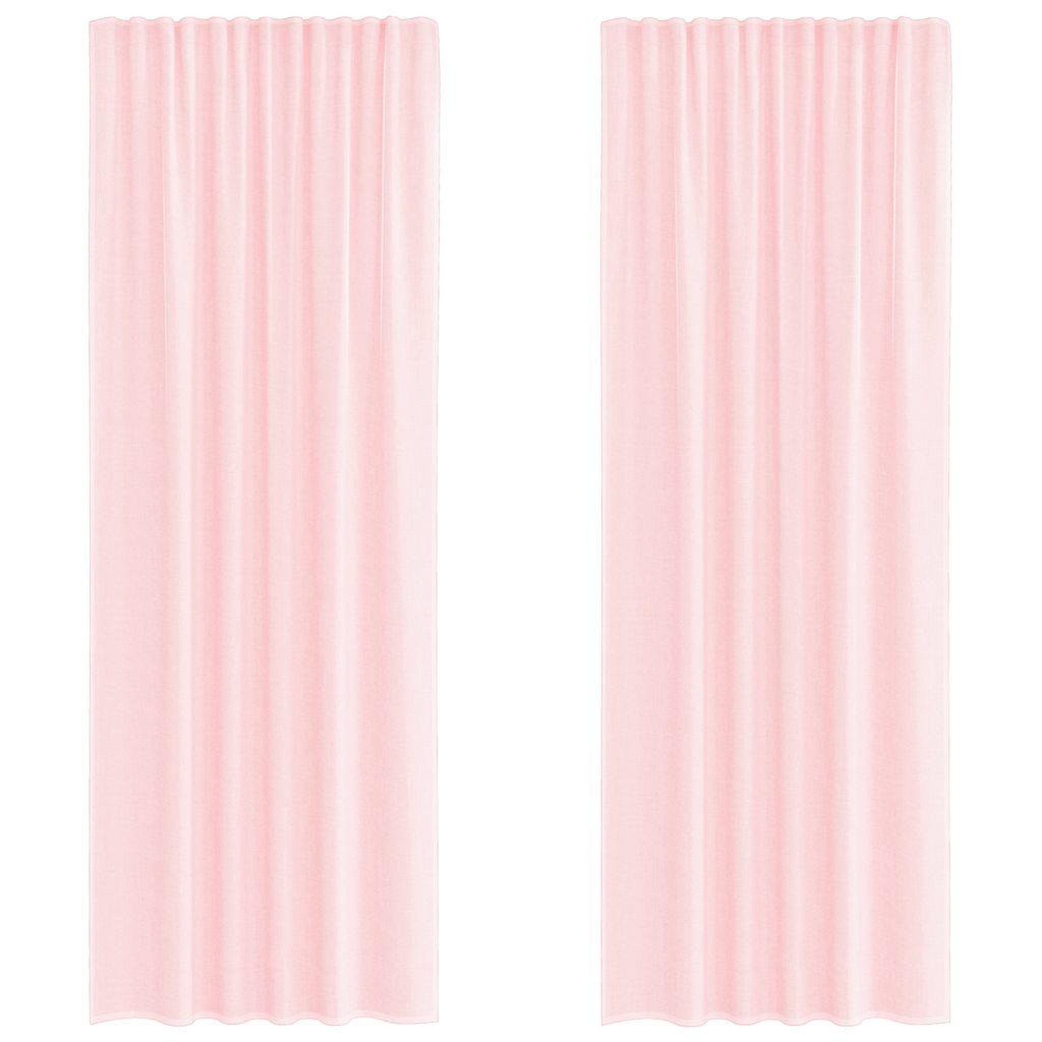 Voir la diapositive 2 : VIDAXL Rideaux en voile avec boucles 2 pcs rose clair 140x260 cm