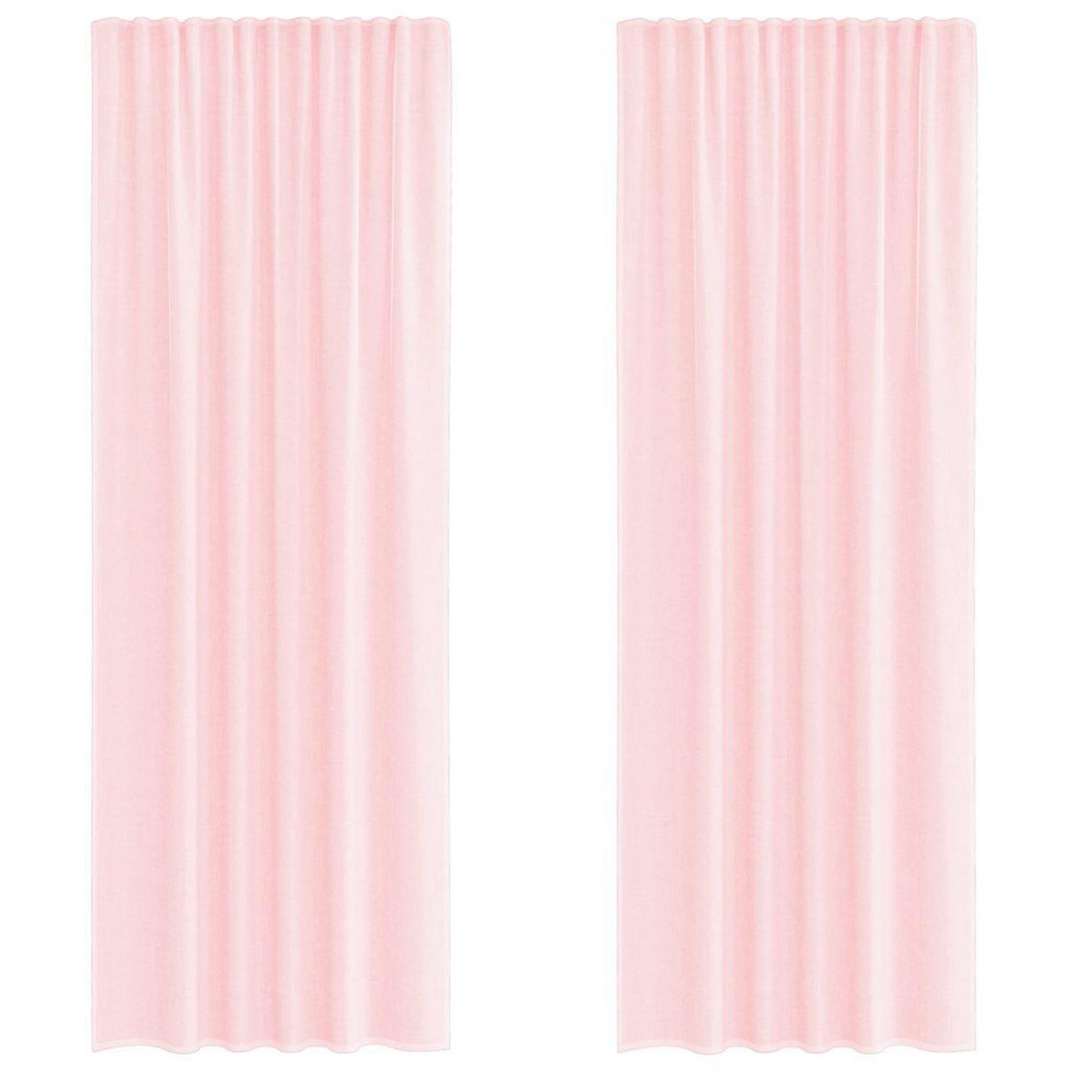 VIDAXL Rideaux en voile avec boucles 2 pcs rose clair 140x260 cm