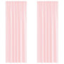 Voir la diapositive 2 : VIDAXL Rideaux en voile avec boucles 2 pcs rose clair 140x260 cm