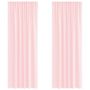 Voir la diapositive 2 : VIDAXL Rideaux en voile avec boucles 2 pcs rose clair 140x260 cm