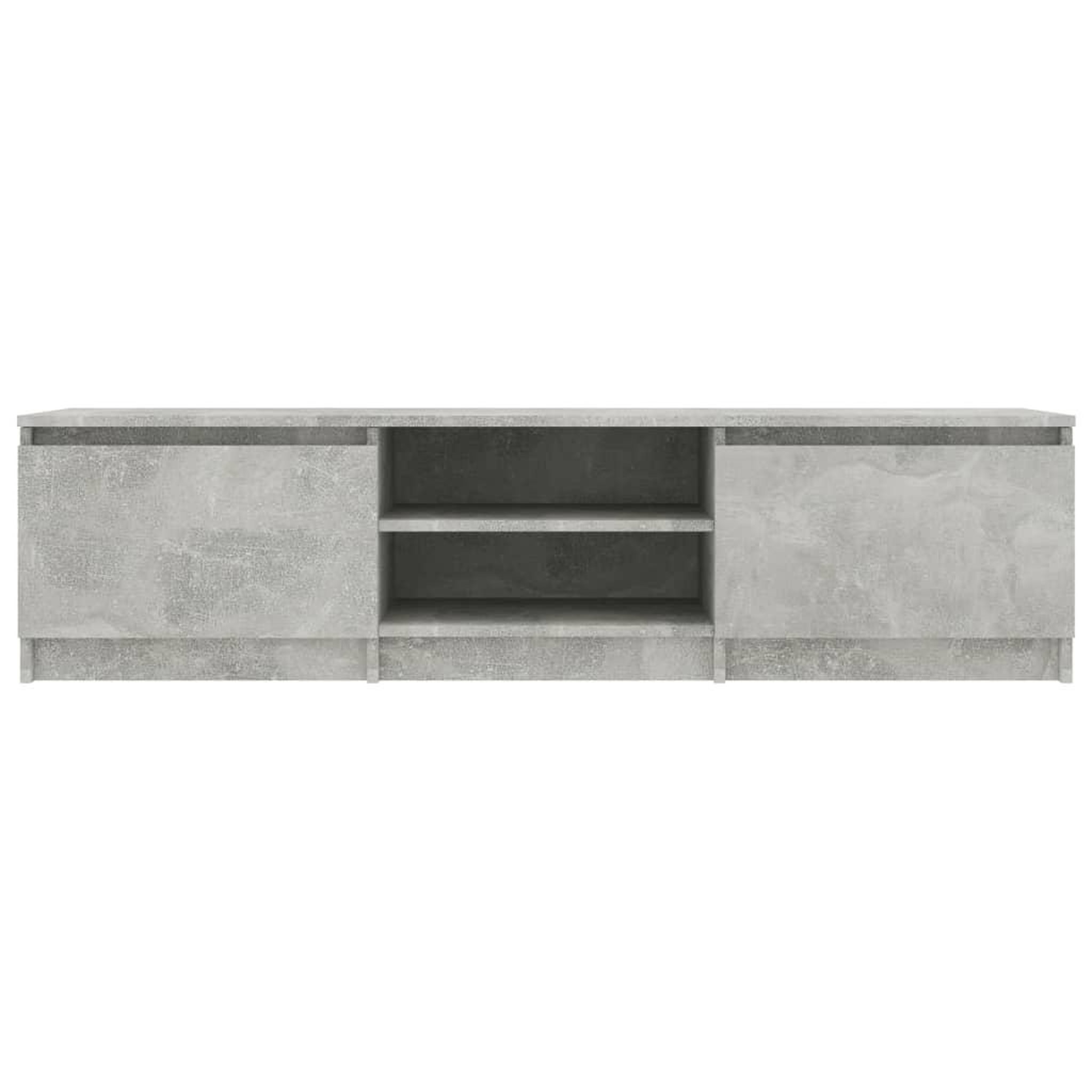Voir la diapositive 4 : VIDAXL Meuble TV Gris beton 140x40x35,5 cm Bois d'ingenierie