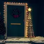 VIDAXL Arbre de Noël cone 70 LED blanc chaud decoration 50x120 cm