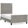 Voir la diapositive 2 : VIDAXL Cadre de lit sans matelas gris clair 80x200 cm velours