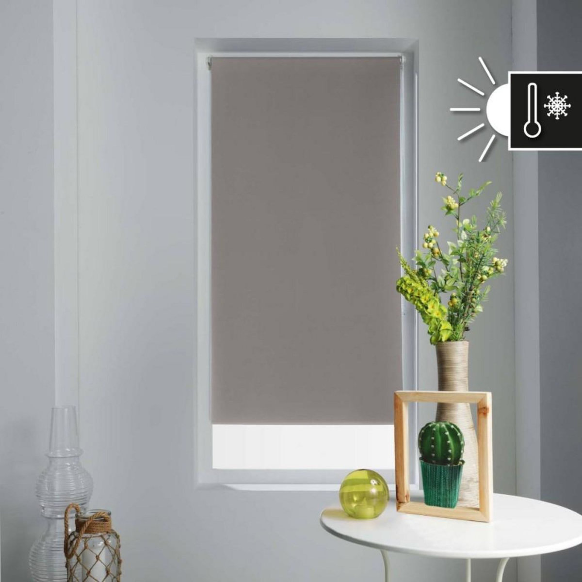 Douceur d'Intérieur Store enrouleur occultant 90x180 cm taupe