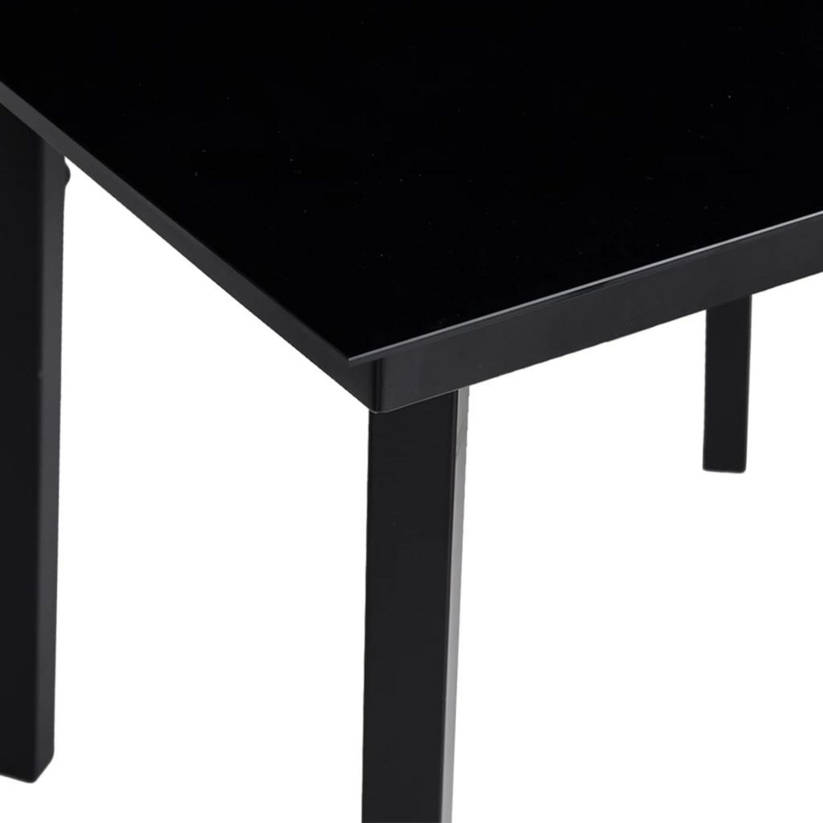 VIDAXL Table a dîner de jardin Noir 200x100x74 cm Acier et verre