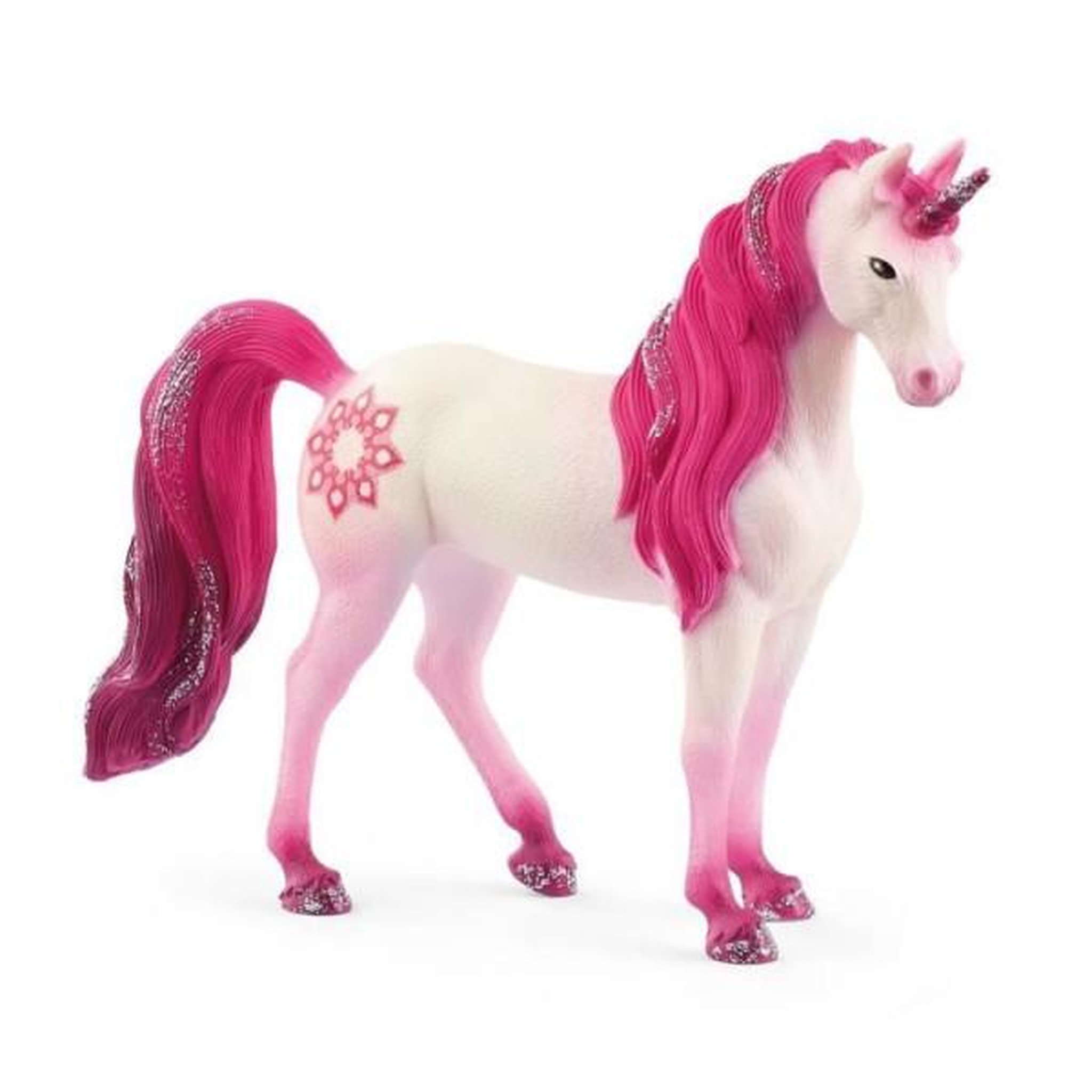 Schleich Figurine Licorne jument Mandala - Tatouage rose - Schleich 70717 Bayala