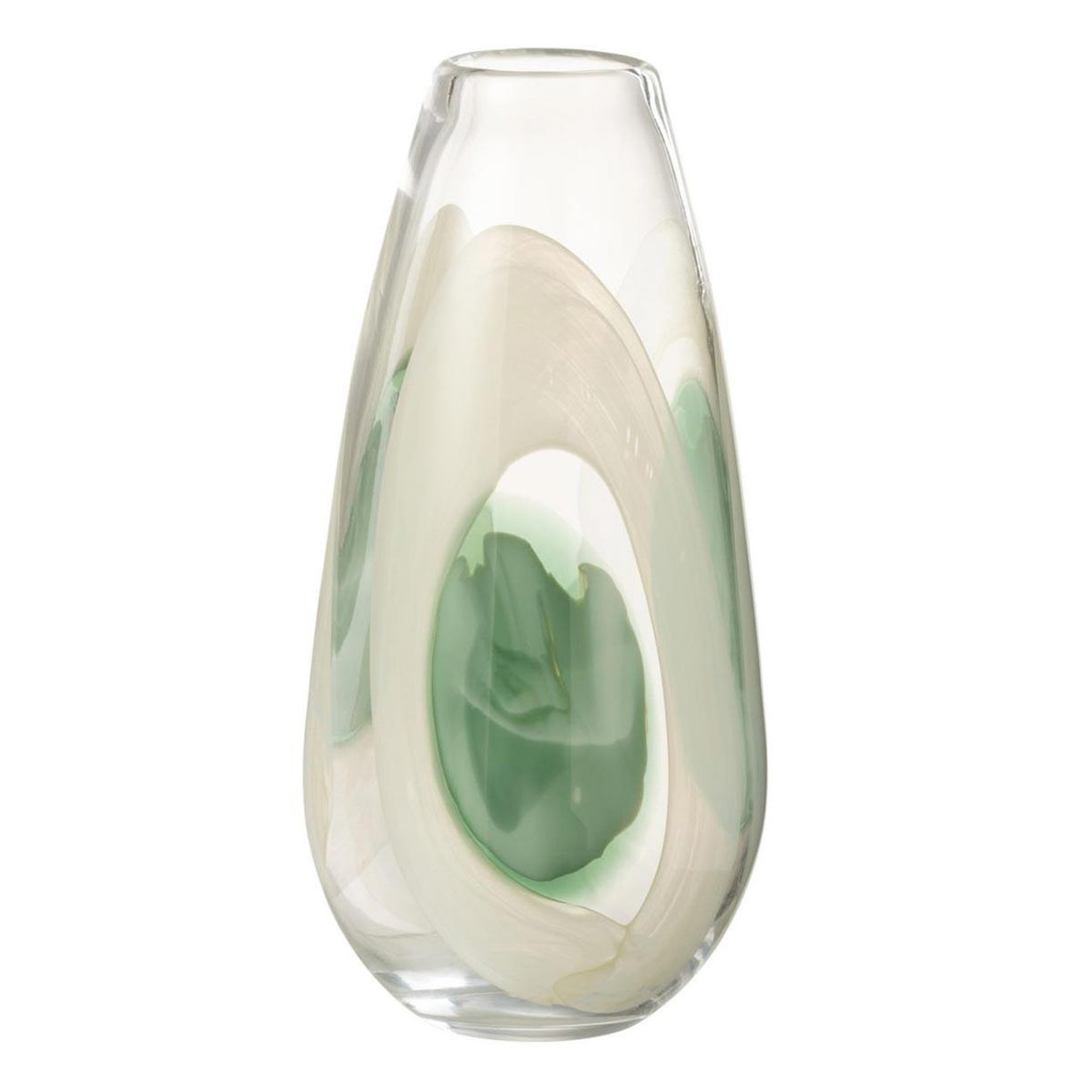 J-LINE Vase design en verre  livy  37cm multicolore