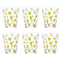 Voir la diapositive 1 : SECRET DE GOURMET Lot de 6 Gobelets Bas en Verre  Citrons  33cl Multicolore